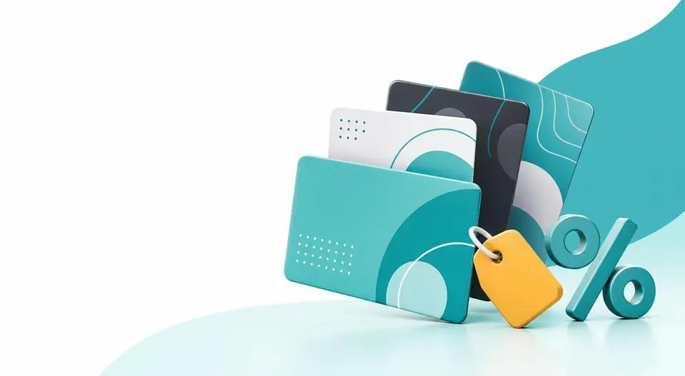 Discount gift cards with a savings tag